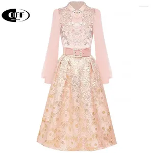Arbetsklänningar av designer prinsessan rosa broderad pärla skjorta blusar vintage söt tjej hög midja midi blommor kjolar set två bit y2k