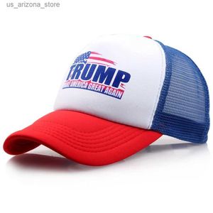 Top Caps Başkanı Donald Trump Amerika'yı Büyük Bir Erkek Kadın Yapabilir Şapkalar Hızlı Geri Yürüyüş Şapkaları Amerikan Güneş Şapkaları Unisex Truck Sürücü Şapkaları Baba Şapkaları Q240425