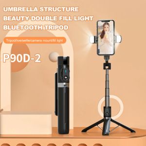 Tripods Selfie Stick Tripod Monopod Mobile Phone Stand Holder Light For Xiaomi Mi Redmi Note Huawei iPhone 11 12 13 Poco X3 Pro F3 Honor