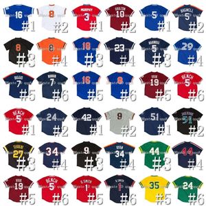 Kob Vintage Throwback Mesh Baseball Jersey Кен Гриффи -младший Дейл Мерфи Реджи Джексон Дон Маттингли Кирк Гибсон Джефф Багвелл Алан Траммелл