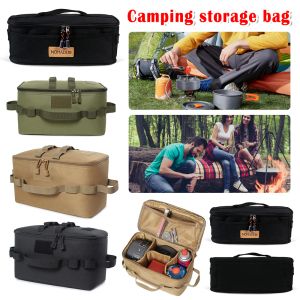 Verktyg utomhus camping gasbehållare förvaring väska stor kapacitet mark nagel verktyg väska gas kapsel picknick köksredskap redskap