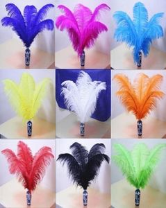 Avestruz tingida Feathers brancas pretas fofas fofas de avestruz penas de penas de barra de casamento fase de casamento em casa decoração de natal decoração diy penas 8199999279