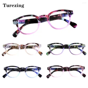 Óculos de sol Turezin Reading Glasses for Women Round Fashion Prescrição confortável HD Refrativo HD