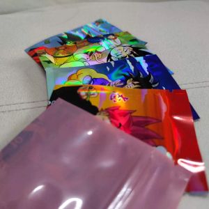 Bags 100Pcs Clear Plastic Self Seal Zip Lock Candy Small Pouch Tear Notch Zipper Holographic Aluminum Foil Packaging Bag