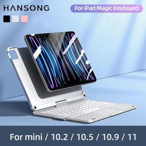 İPad 102 için Magic Klavye Pro 11 Air 5 4 109 3 105 CASE MINI 6 360 ° Döner Arkadan aydınlatmalı Kapak 240424