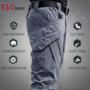 Spodnie męskie spodnie TAKTICAL CARGO Mężczyźni Wodoodporne SWAT SWAT Combat Wojskowe Modki Kamuflażowe Casual Multi Pocket Mężczyzna Joggers D240425