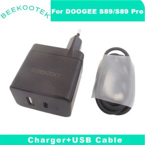 Konwerter Nowe oryginalne Doogee S89 Fast Charger Telefon komórkowy 65W Szybka ładowarka TPYEC USB Linia danych kablowych dla Doogee S98 Pro smartfon