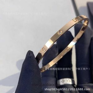 High -End -Schmuckbänder für Carter Womens gegen Gold CNC Roségold Schmales Armband mit sechs Diamanten und zehn Diamanten Klassiker voller Sterne Original 1: 1 mit echt