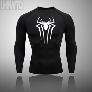 S-4XL Fitness Sleeve Compression Shirt T Shirts Men Black Dry Dry Sports Fitness Running Long Sleeve Tops Male240416