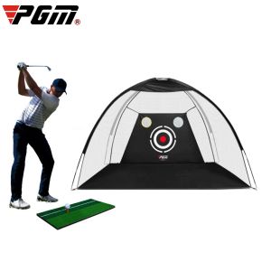 Aids 2M Golf Practice Net Golf Cage Foldable Oxford Cloth Golf Hitting Cage Garden Grassland Golf Training Aids