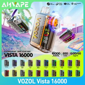 В запасе оригинал Vozol Gear Star Vista Vape Pen 16000/20000 Puffs Одноразируемые электронные сигареты 16K 20K Puff Puff 5% Никотиновые вейпы Предварительно заполненные Vaper 20 мл Вейперов