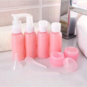 Refillerbara reseflaskor Set Package Cosmetics Flaskor Plastiska pressande sprayflaskor Makeup Tools Kit för rese förångare