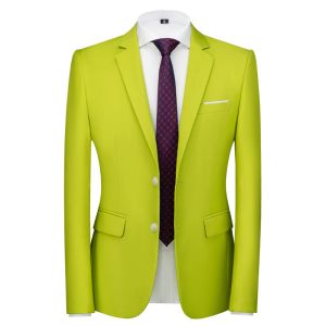 Kurtki 16 kolorów Blazers 2021 Mężczyźni Slim Fit Business Blazers Kurtka Formal Office Casual Slim Fit Blazer 6xl Duży rozmiar Formalna kurtka marynarska