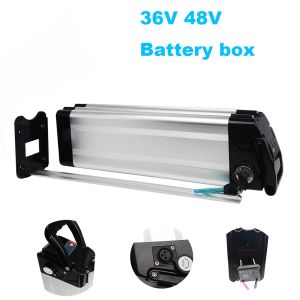 Part Ebike Battery Case 36V 48V 70PCS 18650 Cells Battery Case Electric Bike Sliver Fish Ebike Empty Battery Box