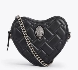 2024 woman Kurt Geiger Kensington Mini Heart Chains Lady Crossbody Purse Zipper Handbag Level Small Messenger Bag