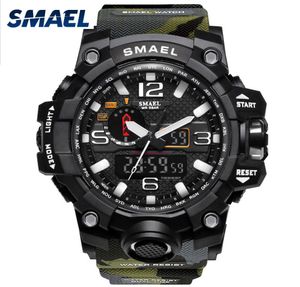 Military Watch Digital Smael Brand Watch S Herren Armbandwatch Sport LED Watch Dive 1545B 50m Wate Proof Fitness Sport Uhren 7251678