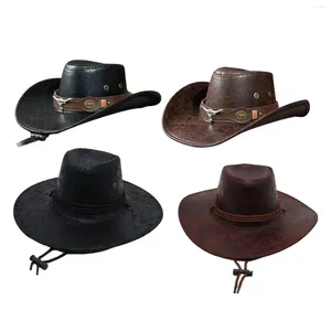 Berets Western Cowboy Hat Women Sun for Stage Performance Street Costume Props