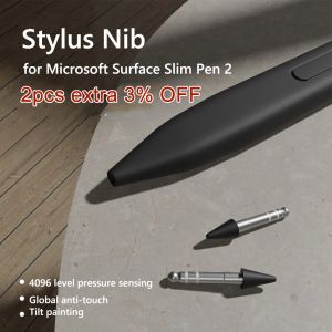 Azionamenti 1PAIR Pennello Penna Stilo Kit di sostituzione della penna per Microsoft Surface Slim Pen 2 Penna a penna magnetica Sostituire i pennini Tocca Pencil