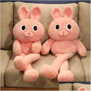 Plush Pillows Cushions Sell P 80Cm 100Cm Retractable Long Legs Big Ears Rabbit High Quality Cute Modelling Slee Pillow Childrens Drop Dhmdz