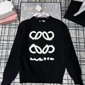 Women's o-neck long sleeve casual floral letter embroidery knitted pullover sweaters SMLXL