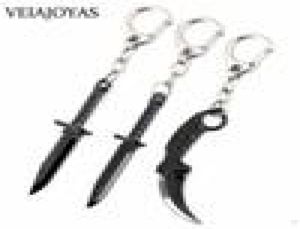 Counter Strike CSGO KEYCHAIN ​​M9 Dagger Claw Bıçak Modeli Alaşım Kezlisi 6.5cm Chaveiro Araba Kolye Tahmin Mücevher J03067647285