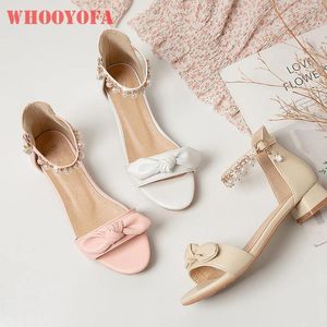 Casual Shoes Summer Comfortable Pink White Women Sandals Fashion 3cm Low Heel Lady Party Plus Small Big Size 10 28 30 43