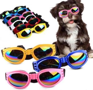 Солнцезащитные очки моды Dog Cool Pet Dog Аксаильры регулируемые стаканы для французских средней большой собаки водонепроницаемые очки 6 Colors6470939