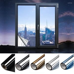 Window Stickers 1p Reflective Mirror Unidirectional Film For Privacy In Home Offices Self Adhesive Glass Sticker UV Resistant