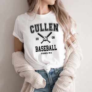 Magliette magliette Twilight Forks maglietta Cullen Baseball Shirt Unisex Women Men Tshirts Graphic Tee Streetwear Women Top Crewneck Tshirts