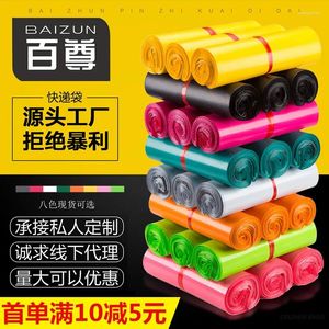 Storage Bags Baizun Colorful Express Packaging Bag White Black Waterproof Logistics Wholesale Fast Pass The