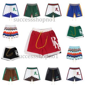 Rhude Shorts Designer Krótkie spodnie na plażę Mężczyźni Mężczyźni wysokiej jakości ulicy lina 3M List Refleksyjne spodnie hip-hopowe Mens Krótki rozmiar S-XL