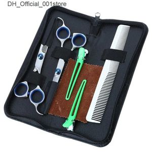 Hair Scissors 2024 Hairdressing Scissors 6.5 Inch Hair Scissors Professional Barber Scissors Cutting Thinning Styling Tool Hairdressing Shear 7PCS - Q240425