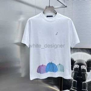 Designer T shirt mens Summer New Fashion Brand Casual Pumpkin Pattern Printed Short sleeved tees with Round Neck Youth Bottom Short sleeved T-shirt tops