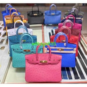 Bk 2530 Handbags Ostich Leather Totes Trusted Luxury Bags Gurok South African Ostrich Skin Womens Bag Genuine Leather Handbag Platinum 30kk O have logo HB1OVR