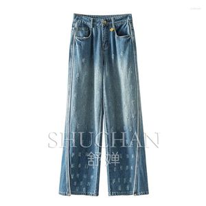 Jeans femininos 74% Algodão 2024 Summer Pantalones Vaqueros Mujer Boyfriend For Women 3D Cut Side High Waist
