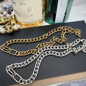 France Paris Brand Luxury Make Old Designer Necklaces Bracelets Women Copper Gold Silver Retro Vintage B Letter Hip Hop sailormoon sister necklace bracelet jewelry