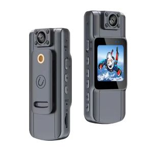 Camcorders Mini Camera With HD IPS Screen 180°Rotatable Len And Back Clip Full HD police Body Worn Camera Wearable Pocket Bodycam Camcorder