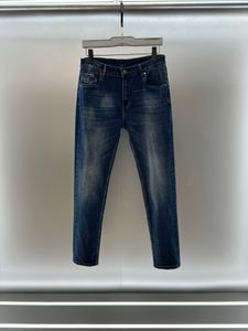 2024 Весенняя осенняя вышиваемая печать печати на молнии мужские джинсы отбеливаемые световые брюки