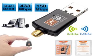 Adaptador USB WIFI 600MBS Acesso sem fio Acesso Chave PC Card de rede Banda dupla 5GHz Lan Dongle Receptor Ethernet AC5425373