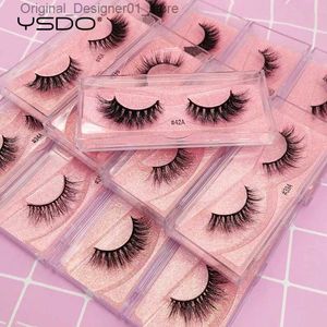 Falska ögonfransar YSDO 1 par 3D -minkögonfransar fluffiga och dramatiska ögonfransmakeup wispy mink ögonfransar naturliga långa falska ögonfransar tjocka falska ögonfransar q240425