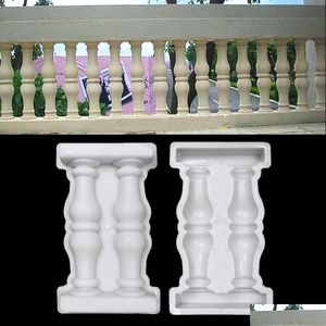 Other Garden Buildings 1Pcs Roman Column Mold Paving Molds Diy Balcony Pool Fence Cement Railing Plaster Concrete 50X28Cm 230620 Drop Otql6