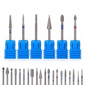 Биты 1pcs Diamond Nail Drill Bit 3/32 ”Bate Bit Cutice Clean The Nail Sander Tip для маникурных ногтей для ногтей.