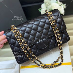 Flap bag 10A Top quality designer bag 25cm genuine leather shoulder bag crossbody bag chain bag With box C001