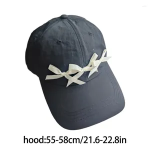 Visir Teen Ribbon Bowknot Baseball Caps Travel Outdoor Quick Torkhatt för camping