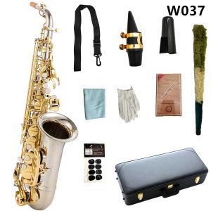 Saksofon margewate marka eb melodia WO37 Saksofon saksofon eflat nikiel plastowany klawisz muzyczny instrument z obudową bezpłatną wysyłkę