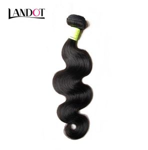 Peruviano Malesia indiano Brasiliano Body Body Wavy Virgin Human Weave Bundles non trasformati 8A Remy Hair Extensions Natural Col5321822