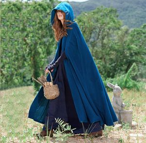 Women Poncho Autunno Casualmente Cape Blue Chic Cloak Girl Boho Fashion Ladies Elegante Poncho Cape Cape 2018 Trendy3003573