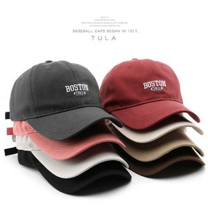 Ball Caps Hat Female Personality Letter Embroidered Duck Tongue Outdoor Mens Street Sun Protection and Sunshade H240425