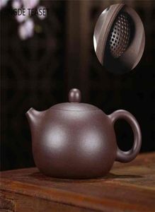 Yixing Tea Pot Polple Clay Xishi Pot fatte fatte a mano Kettle minerale di sabbia viola in oro nero set 188 Filtro a foro a sfera 220ml 2107247985927