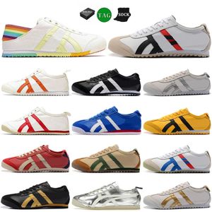 tiger mexico 66 Tigers Casual Shoes Running Shoes Onitsukass Summer Canvas Series MEXICO 66 DELUXE mens womens Latex Combination Insole Parchment Midsole 36-46